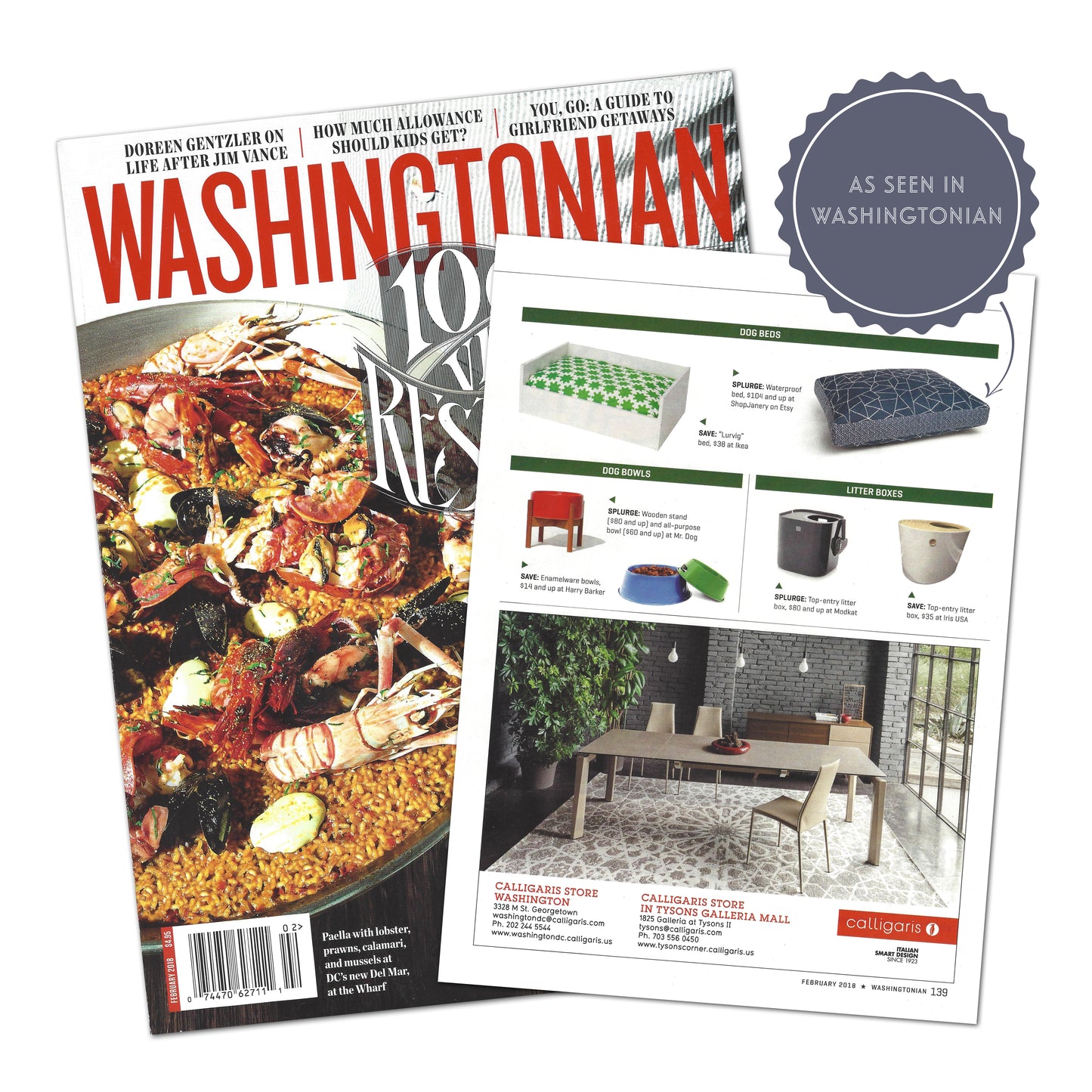 Janery's Charlie Cushion: As seen in Washingtonian Magazine